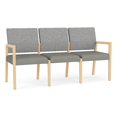 thumbnail image 1 of Pemberly Row Waiting Reception 3 Seat Tandem Seating No Center Arms in Gray, 1 of 5