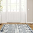 thumbnail image 2 of Linon Outdoor Washable Area Rug Collection, Ivory and Blue, 3x5, 2 of 7