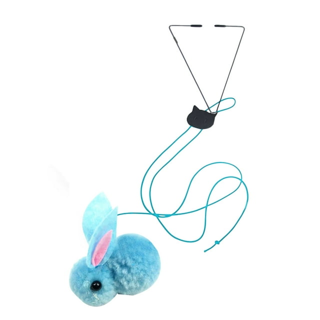 Automatic Cats Toy With Adjustable Elastic Rope Door Window Hanging Rabbit Self Palying Pet Toys For Cats Dogs Brain Games Slow Feed Bowl Outward Interactive Dog Training And Agility Kits Remote