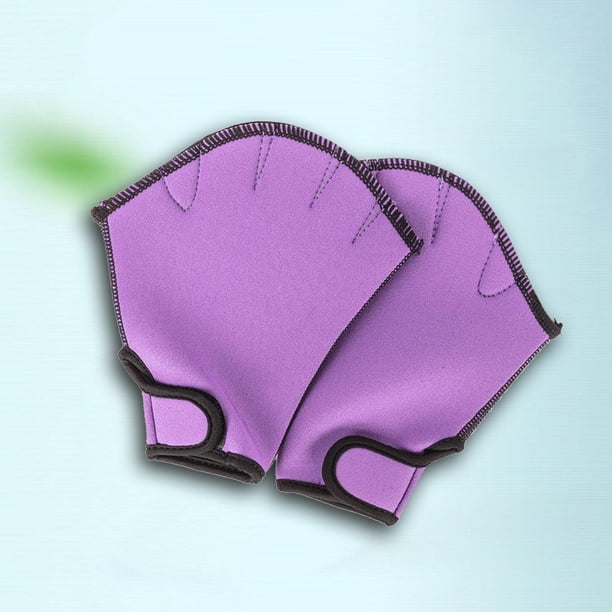 1 par de guantes de buceo, guantes de natación, aletas, guantes de buceo palmeados, equipo de buceo, accesorios de ropa de natación Morado M Sharpla Guantes de natación palmeada