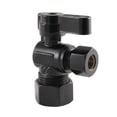thumbnail image 1 of Kingston Brass KF5330MB 0.62 in. OD Compression x 0.37 in. OD Compression Angle Stop Valve, Matte Black, 1 of 2