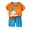 Orange, variant on Odeerbi Toddler Boys Girls 2 Piece Outfits Cartoon Cotton T-shirt Shorts Set Summer Clothes Fashion Casual Short Sleeve Tops Round Neck Collar Botton Printed Shirts Shorts Sets White