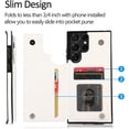 thumbnail image 2 of Case for Samsung Galaxy S22 Ultra (Not S22) with Card Holder, Minimalist Luxury PU Leather Magnetic Closure Kickstand Slim Hard Protective Case Cover for Samsung Galaxy S22 Ultra White-, 2 of 18
