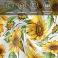 thumbnail image 5 of Sunflower Cloth Napkins, Yellow Green Botanical Summer Rustic Washable and Reusable Dinner Napkins Set of 6, Table Napkin for Kitchen Party Birthday Wedding Hotel Housewarming 20"x20", 5 of 8