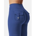 thumbnail image 5 of Leggins YEOREO Brittany Flare con bolsillos para mujer, color azul oscuro, XL, 5 of 5