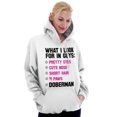 thumbnail image 5 of Animal Womens Hooded Pullover Sweatshirt What I Look for In Guys Doberman Funny Dog La, 5 of 6