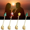 thumbnail image 5 of Vikakiooze 4PCS Stainless Steel Christmas Spoon Gift Set,Xmas Coffee Spoon Dinner Forks Dessert Spoon Stirring Spoon Ice Cream Spoon Creative Tableware Gift,Holiday Party Supply, 5 of 7