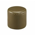 thumbnail image 1 of K&B Furniture 3217-GR Pouf Rond Vert en Similicuir, 1 of 3