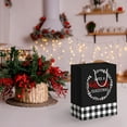 thumbnail image 2 of Plaid Christmas Gift Bags - 6 Pack - Medium Size 10" White & Black Buffalo Plaid Gift Bags With Handles & Name Tags - Assorted Xmas Gift Bags with 6 Holiday Sayings & Red Metallic Foil Details - 6 Pac, 2 of 7