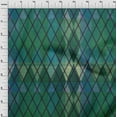 thumbnail image 4 of oneOone Cotton Silk Green Fabric Argyle Craft Projects Decor Fabric Printed By The Yard 42 Inch Wide, 4 of 4