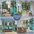 thumbnail image 5 of Boho Coastal Beach Outdoor Curtains for Patio Waterproof,Windproof Privacy Curtains with Weighted Bottom,Summer Ocean Tropical Tree Flower Outside Drapes for Picnic Garage Yard Cabana 54"x95" 1 Panel, 5 of 8