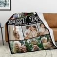 thumbnail image 4 of AISENIN Custom Blanket Dad Gifts Custom Blanket with dad family Photo Father Day Personalized Gifts Birthday Gifts for Dad from Daughter Son, Customized Pictures Blanket Christmas for Dad Gifts, 4 of 5