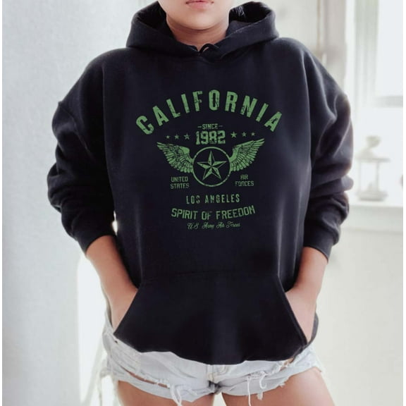 CALIFORNIA Graphic Unisex Fleece Hooded Sweatshirt