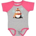 thumbnail image 3 of Inktastic Cute Winter Penguin in Hat and Scarf with Snowflakes Boys or Girls Baby Bodysuit, 3 of 5