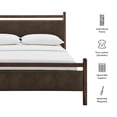 thumbnail image 3 of Ginny Full Size Vegan Leather Platform Bed Frame in Wenge Mushroom, 3 of 10