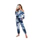 thumbnail image 1 of Pantalones de manga larga para mujer, traje con cordón, pijama teñido anudado, ropa de casa de otoño e invierno, 1 of 6