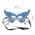 thumbnail image 2 of Unique Bargains 1 Pc Butterfly Half Face Party Mask for Masquerade Party Blue Lace, 2 of 5