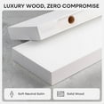 thumbnail image 3 of White Floating Shelves 24 inch, High End Solid Real Wood 24inch Bathroom Floating Shelf for Wall Mounted, White Wooden 24in Floating Shelves, Heavy Duty Bracket, 24 X 6.5 X 1.75 in, Set of 2，Bathroom, 3 of 6