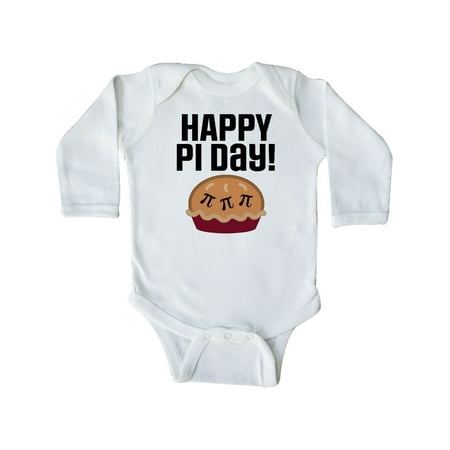 

Inktastic Happy Pi Day Math Holiday Gift Baby Boy or Baby Girl Long Sleeve Bodysuit