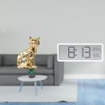 thumbnail image 2 of Reloj decorativo con forma de animal artístico para chimenea y escritorio, con que muestra la temperatura y la humedad. Ideal para aul, 2 of 8