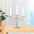 thumbnail image 6 of 1:12 Scale Photo Props Scene Model Miniature Candlestick Dollhouse Candle Holder Doll Accessories Mini Desktop Ornament SILVER TYPE B, 6 of 8