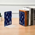 thumbnail image 6 of Wobogo Exquisite Snowflaked Acrylic Bookends Clear L-Shaped Book Holder with Non-Slip Pads for Books Files Magazines CD DVD 5.4×4.1×8.1in, 6 of 6