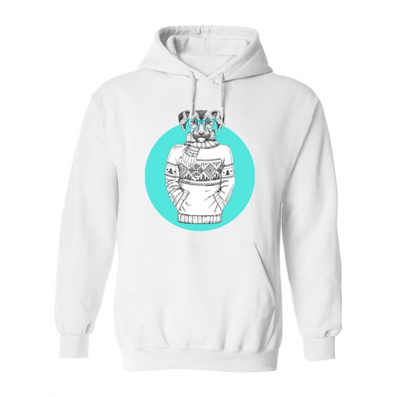 Retro Hipster Fashion Dog Hoodie Women -Image by Shutterstock, Female Large