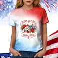 thumbnail image 6 of idosla USA Flag Tee Shirt for Women 4th of July Memorial Day Gift T Shirt Casual Short Sleeve American Proud T-Shirt Tops (Sky Blue, S), 6 of 7