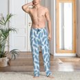 thumbnail image 5 of Mens Pajama Pants - Soft Sleep & Lounge Pants for Men, blue feather Cuteness Casual PJ Bottoms Pants with Pockets, 5 of 5