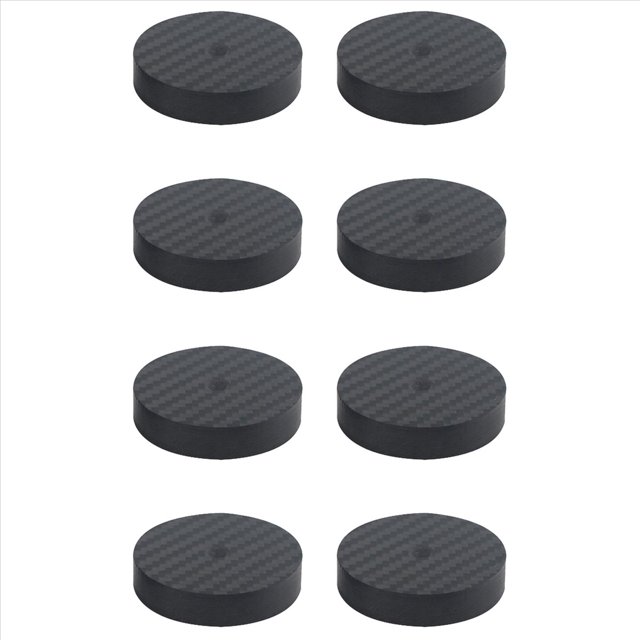 8X Aislamiento de Altavoz de Fibra de Carbono Puntas de 40X10 mm Almohadilla Base Pies de Soporte de Altavoz Almohadilla de Altavoz HiFi AMP