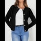 thumbnail image 4 of Cárdigan de Punto para Mujer, Informal, de Larga, con Botones, Abierto, Moderno, para Exteriores Negro L, 4 of 10