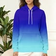 thumbnail image 2 of Winter Outfits Womens Hoodies with Pocket Sherpa Fleece Lined Thick Warm Hooded Sweatshirt Pullover Thermal Tops (S, Blue|Gradient), 2 of 7