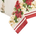 thumbnail image 3 of Elrene Home Fashions Poinsettias Tablecloth, Red and White, 60" x 120" Rectangle, 3 of 5