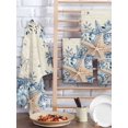 thumbnail image 2 of Blue Starfish Coastal Kitchen Dish Towels for Drying Dishes Set of 2, Eucalyptus Summer Nautical Shell Retro Waffle Weave Microfiber Hand Tea Bathroom Towels Quick Dry & Absorbent Towel 15.7x23.6, 2 of 7