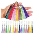 thumbnail image 7 of 100Pcs 13cm Silky Tassels Bookmark Tassels Bulk Soft Craft Mini Tassels with Loops for Jewelry Making DIY Accessories 40 Colors, 7 of 7