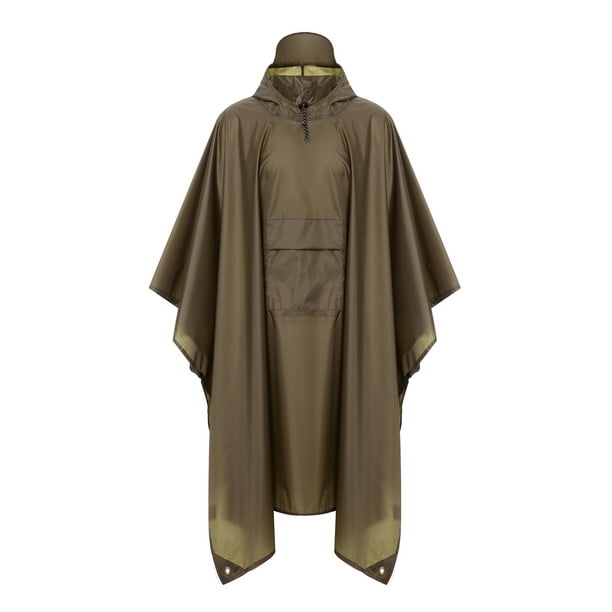 Txlixc Chubasquero Impermeable Con Capucha para Hombres/Mujeres, Poncho De Emergencia De Cuerdas Ajustables, Capa De Lluvia De Exploración De Senderismo De Montañismo Txlixc Casual
