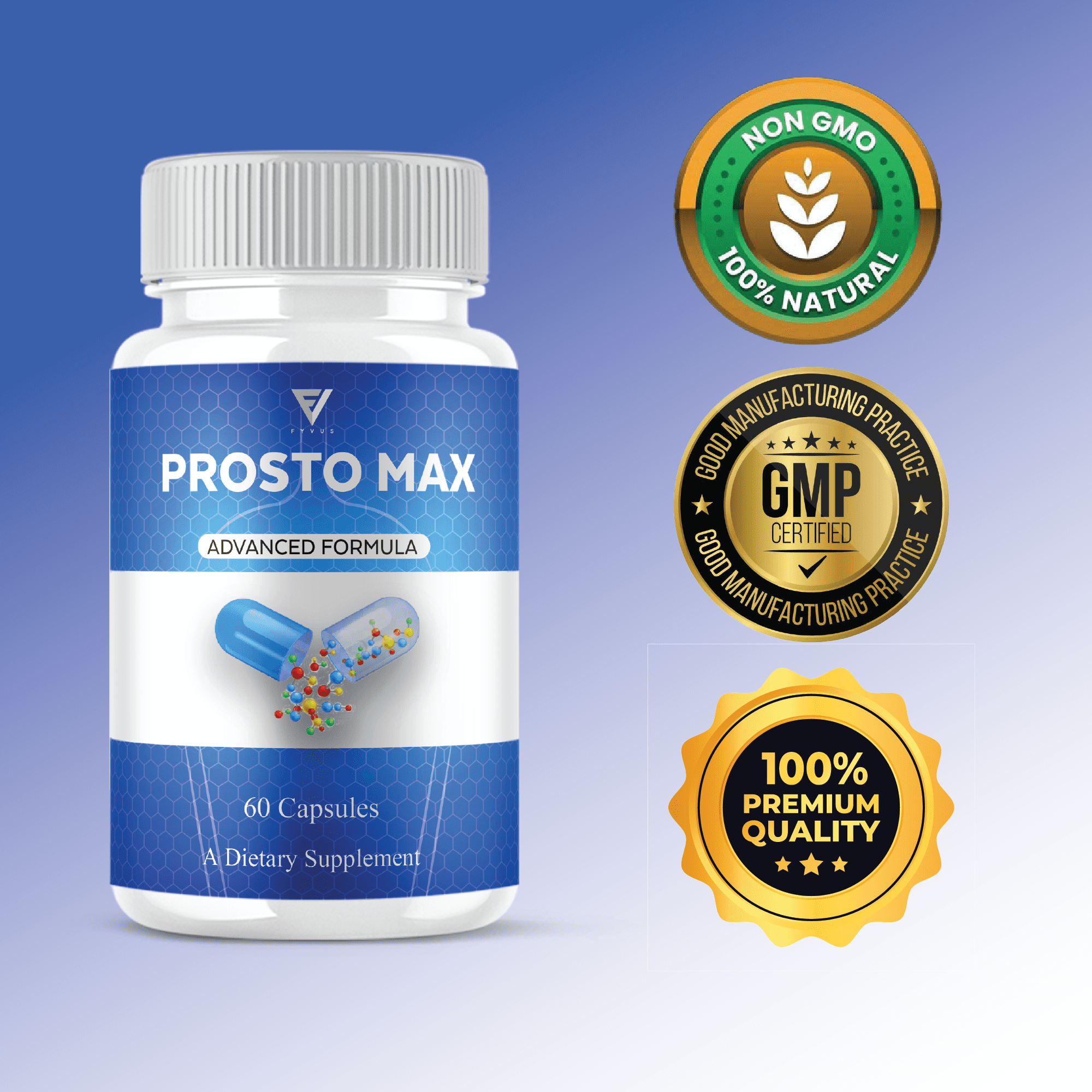 (3 Pack) Prosto Max Prostate Capsules, ProstoMax Overall Health Advanced Formula (180 Capsules)