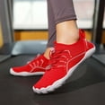 thumbnail image 2 of Waterproof Barefoot Shoes for Women Men Trail Running Non- Wide Toe Box Aqua Sneakers for Gym Beach Swimming Cycling Lightweight Breathable(Red/37), 2 of 9