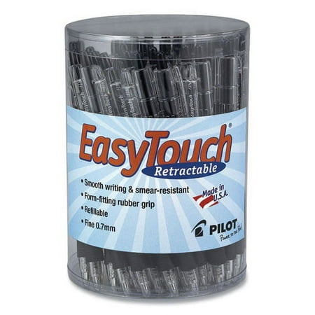 Easytouch Ballpoint Pen, Retractable, Fine 0.7 Mm, Black Ink, Clear Barrel, 36/pack
