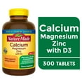 thumbnail image 3 of (2 pack) Nature Made Calcium Magnesium Zinc with Vitamin D3 Tablets, Dietary Supplement, 300 Count, 3 of 12
