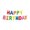 Multicolor, variant on Beistle - Happy Birthday Balloon Streamer - 14¼" x 12' - Pack of 6