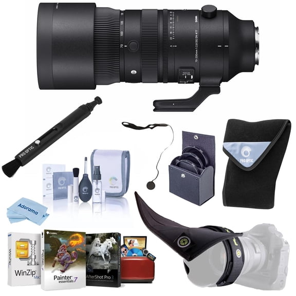 Sigma 70-200mm f/2.8 DG DN OS Sports Lens for Sony E, Bundle with 77mm Filter Kit, Mac Software Kit, Flexible Lens Shade and Lens Wrap