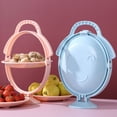 thumbnail image 2 of Zootealy Domestic Use Living Room Tea Table Decoration Foldable 3 Layer Snack Rack Fruit Plate, 2 of 6
