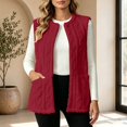 thumbnail image 2 of yillto Womens Sherpa Fleece Sleeveless Vest Jackets Lightweight Warm Fuzzy Open Front Fall Clothes Winter Coats, 2 of 7