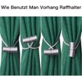 thumbnail image 3 of Magnetic Curtain Tiebacks Curtain Clips Rope Rear Curtain Holders Buckles Curtain Binder Curtain Holders for Home Decoration Cafe Office 4 Pieces Black, 3 of 5
