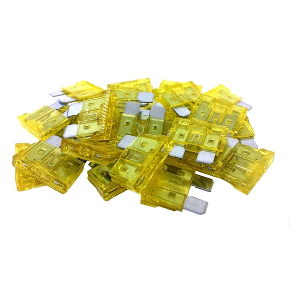 Monyance 20A fuses 25pcs 20A 20 AMP Auto Car Caravan Truck SUV Boat ATC Fuses (Yellow)(0.79X0.71X0.2Inches)