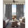 thumbnail image 6 of Grey Dandelion Kitchen Curtains Abstract Art Simple Floral Cafe Short Curtains for Bathroom Blackout Window Curtain Grommet Small Window Treatment Tier Drapes for Bedroom Living Room 42"x45"x2, 6 of 9