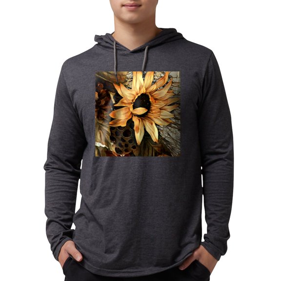 CafePress - Sunflower Long Sleeve T Shirt - Mens Hooded Shirt