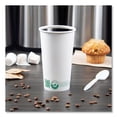 thumbnail image 6 of Compostable Paper Hot Cups, ProPlanet Seal, 20 oz, White/Green, 600/Carton, 6 of 11