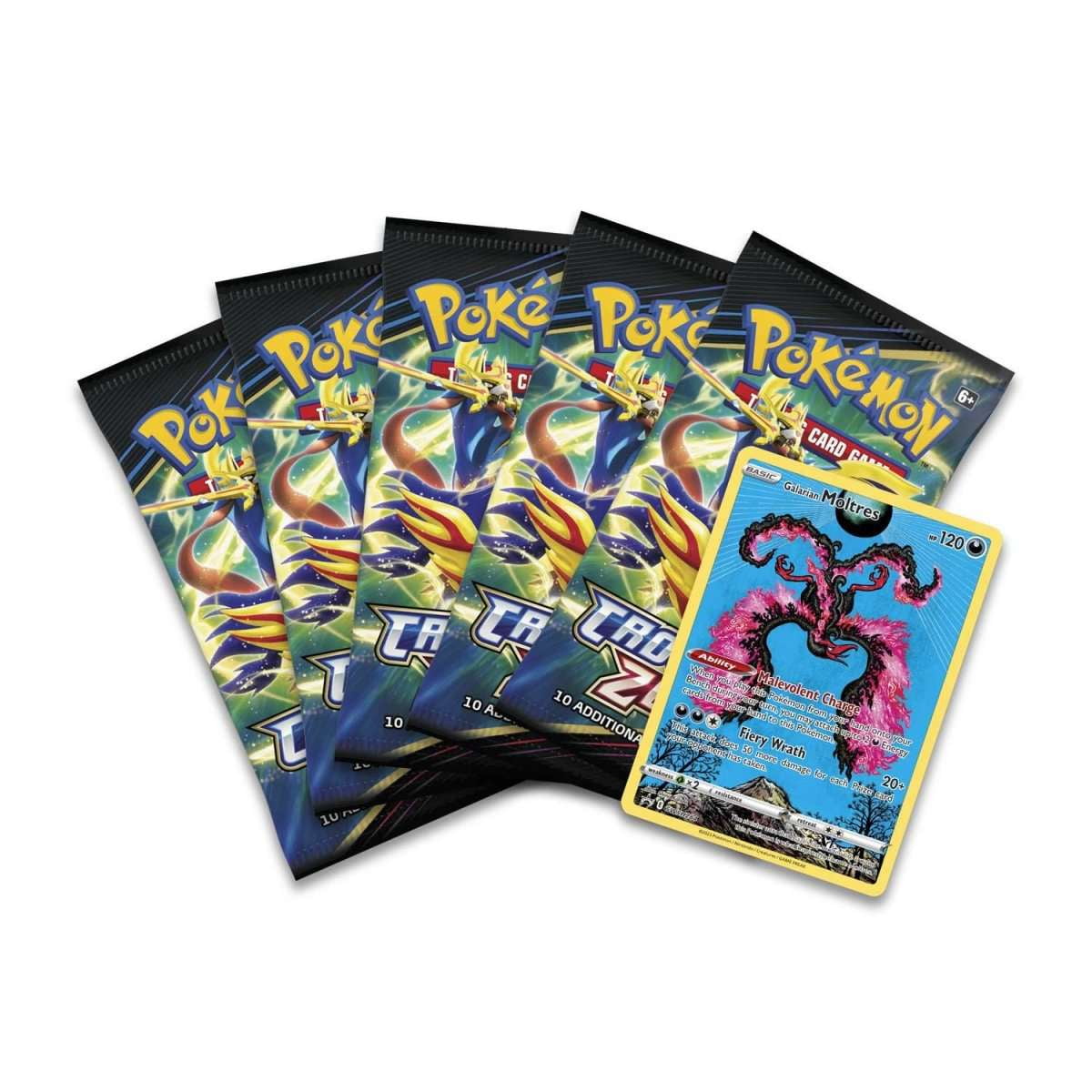 Pokemon Crown Zenith Galarian Articuno Tin Set, 5 Booster Packs